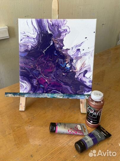 Картина Флюид - арт «Капли абстракции»