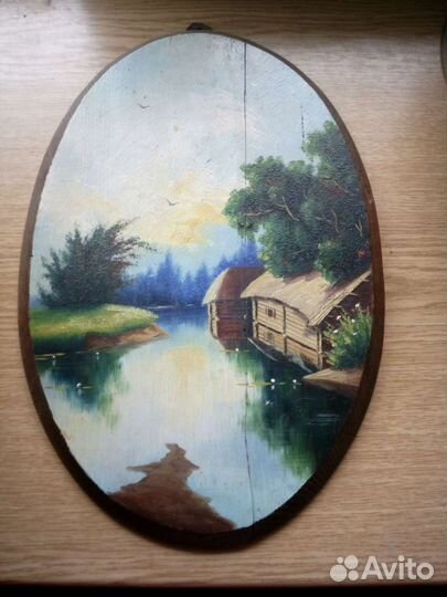 Картина на спиле дерева