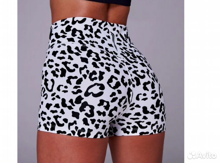 Шорты barka спортивные леопардовые утягивающие
