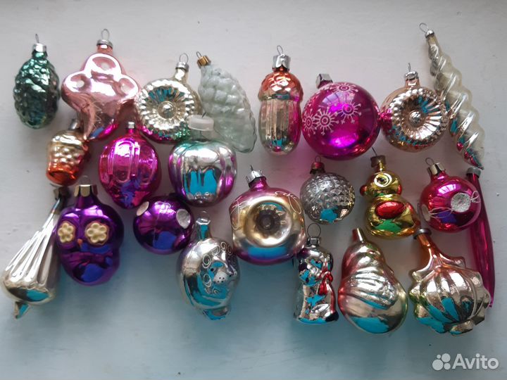 Елочные игрушки СССР в реставрацию одним лотом