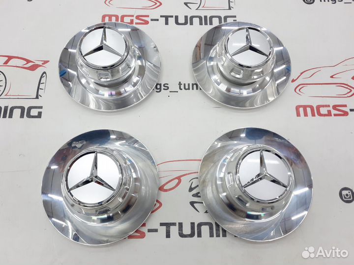 Колпачки Mercedes тарелка Silver 145мм 4 шт