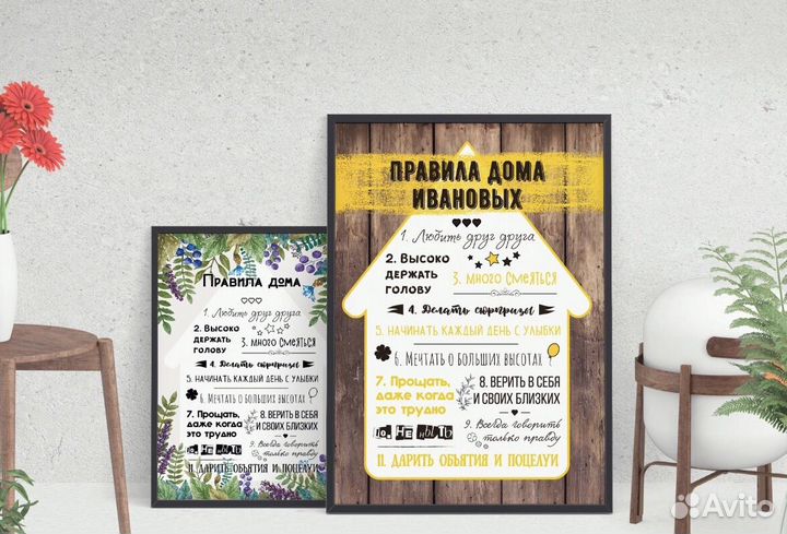 Постер «Правила дома/семьи»