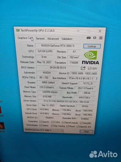 Rtx 3060 ti 8gb Palit в идеале