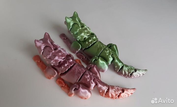 Волк подвижный печать на 3Д принтере