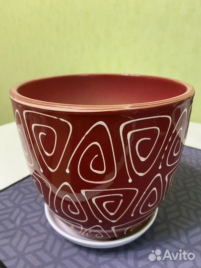 Горшок кашпо для цветов 2.5 л керамика