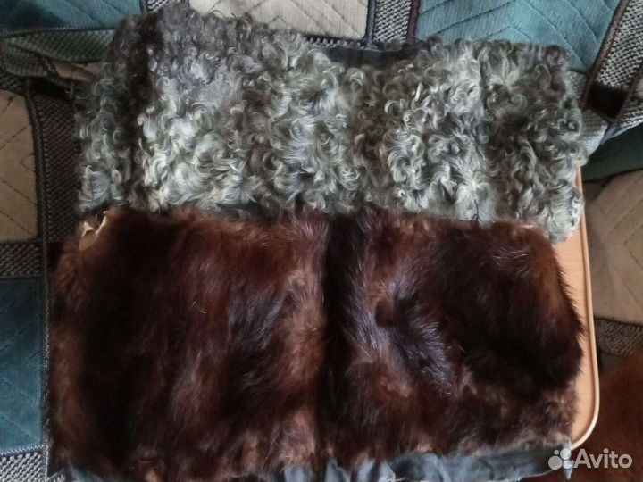 Норковые шкурки бу от шапок и воротника