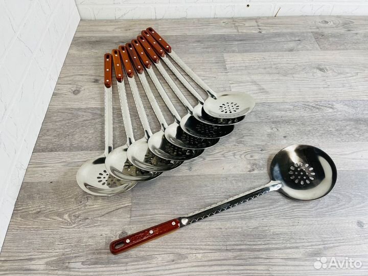 Шумовка для казана нержавеющая сталь с узором