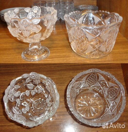 Вазы и фужеры -Хрусталь СССР