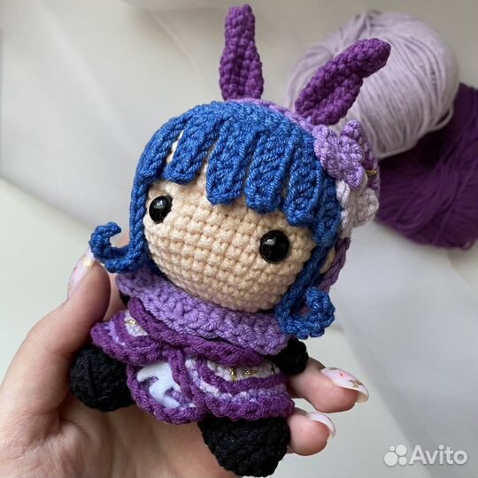 Вязаная игрушка Райдэн (маг бездны) Genshin Impact