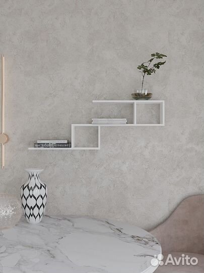 Полка навесная белая