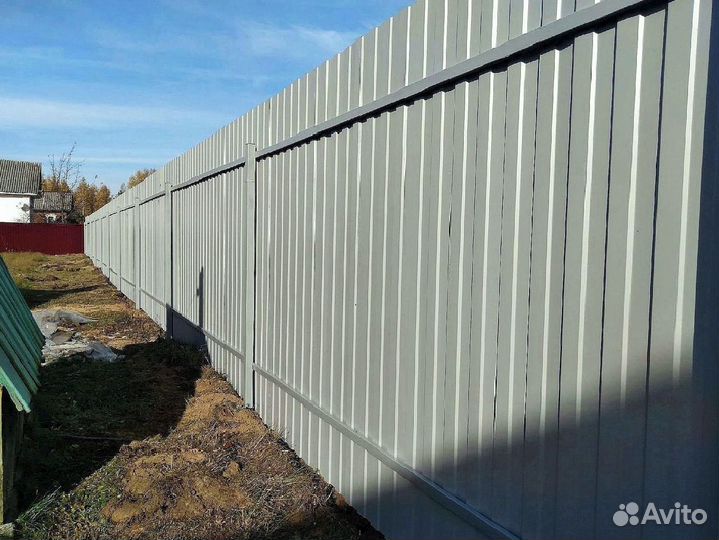 Забор из профнастила в наличии и под заказ
