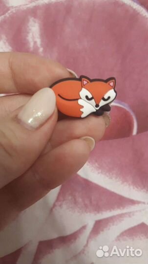 Jibbitz для crocs, милые лисички