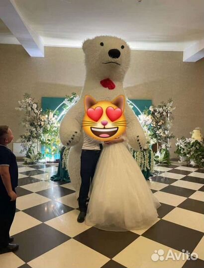 Белый мишка поздравление/аниматоры