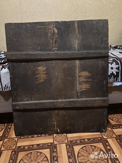 Икона «Святая Троица» 19 век храмовая 75х64 см