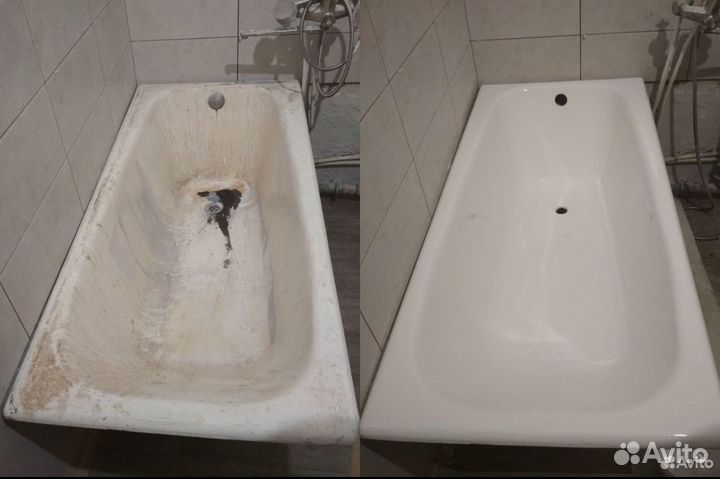 Реставрация ванн жидким акрилом эмаль или мрамор