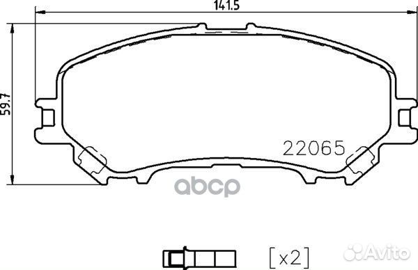Колодки тормозные дисковые перед NP2078 NIS