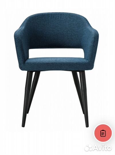 Мягкий стул со спинкой синий
