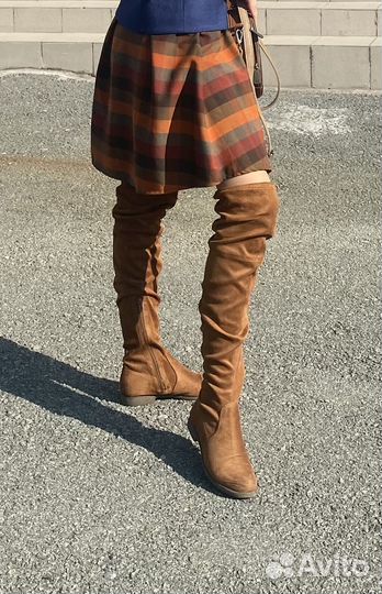 Сапоги замшевые