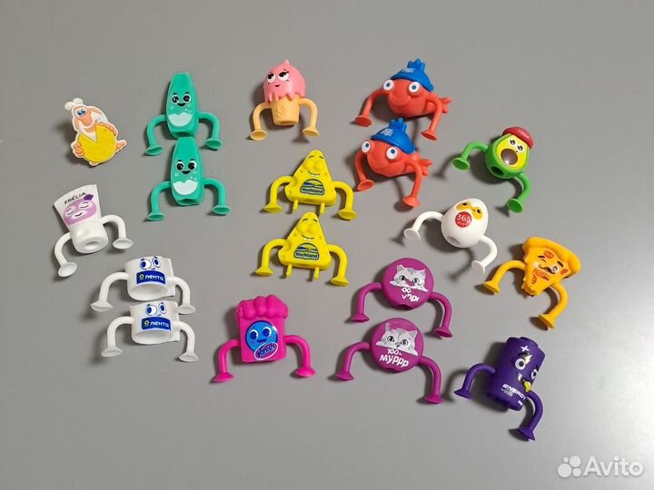 Прилипалы завры тикеры токеры Лента Пятерочка 28шт