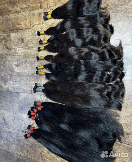 Волосы для наращивания 60 см черные