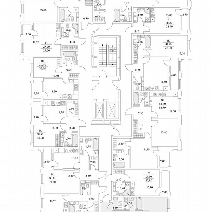 1-к. квартира, 47,8 м², 9/13 эт.