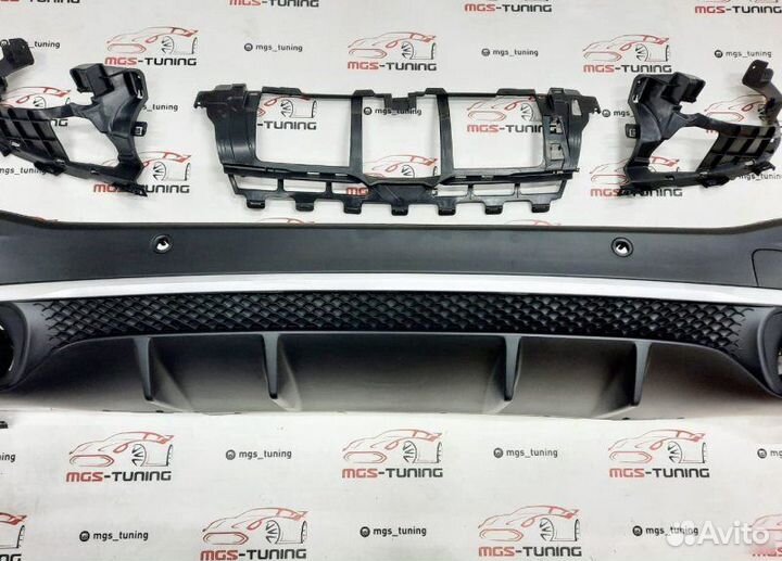 Диффузор с черными насадками 53 на GLS-Class X167