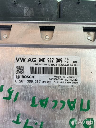 Блок управления двигателем passat b8 1.4