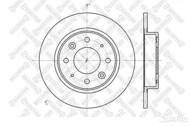 Диск тормозной задний Stellox 6020-3503-SX