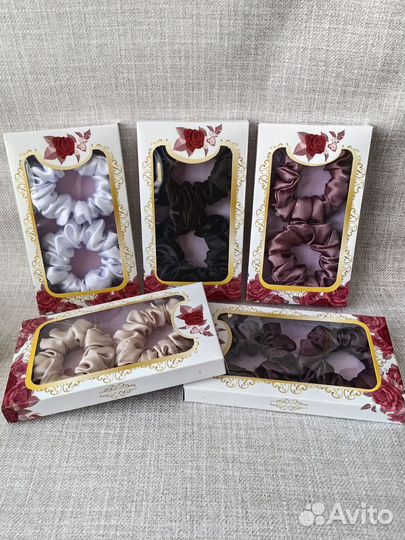 Шелковые резинки для волос (подарок на 8 марта)