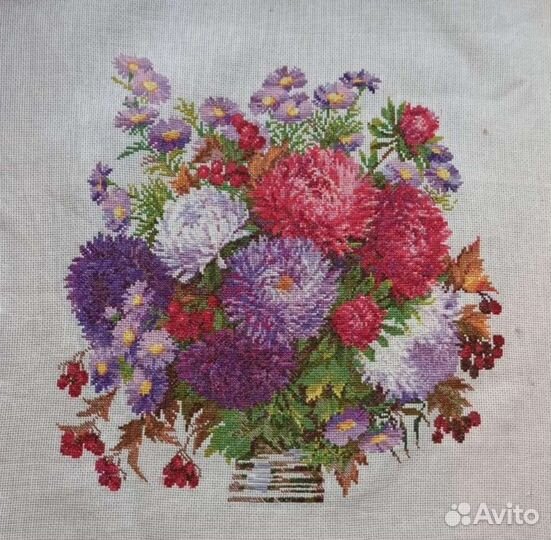 Картина вышитая крестом ручная работа