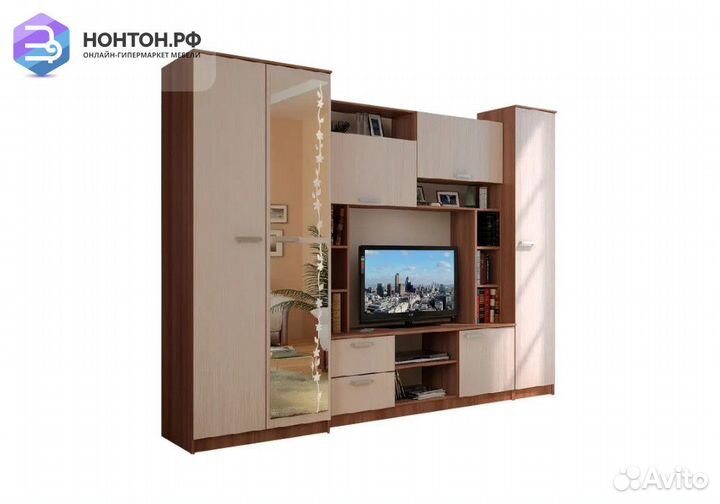 Гостиная Флора ясень шимо / дуб атланта