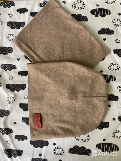 Комплект шапка-бини и снуд для девочки