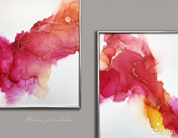 Картина интерьерная алкогольные чернила