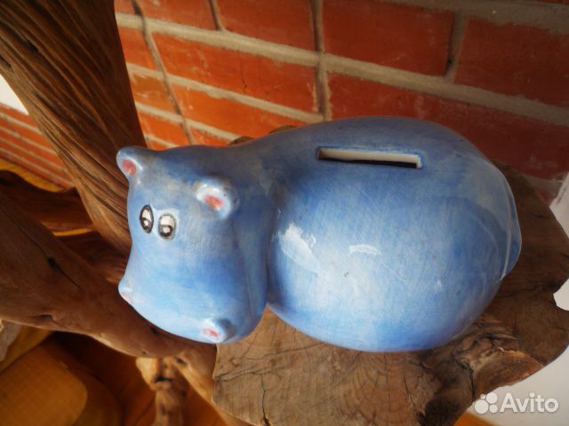 Фарфоровая копилка-Бегемотик