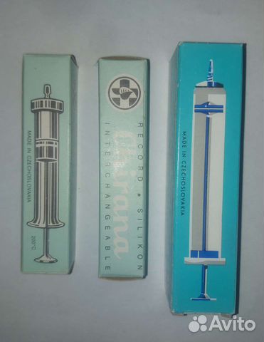 Шприцы стеклянные чехословакия