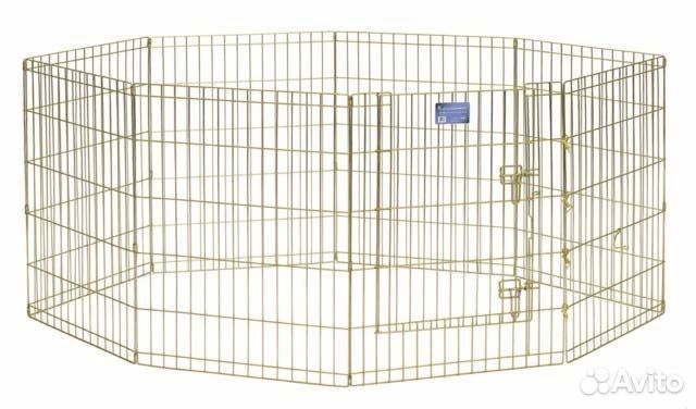 MidWest вольер из 8 панелей, с дверью, позолоченны