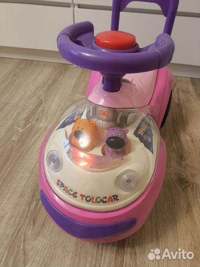 Машинка каталка толокар музыкальная для девочки