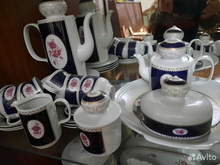 Сервиз чайный и кофейный,Германия,Кобальт,Рейнмах