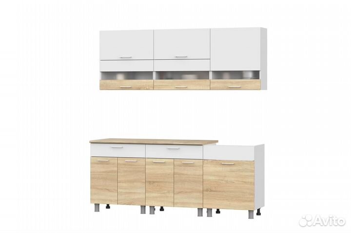 Кухня белая сонома новая 2.0м IKEA-стиль