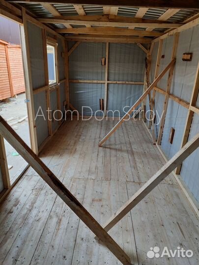 Бытовка деревянная утепленная с электрикой