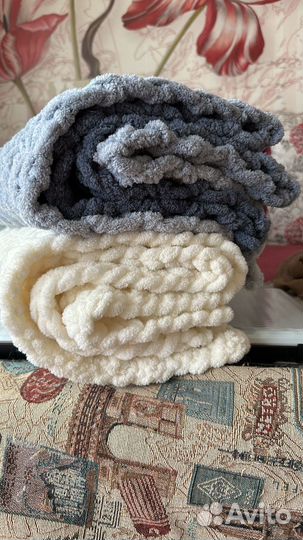 Плед детский вязаный