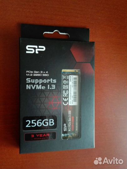 256 гб SSD M.2 накопитель Silicon Power P34A80