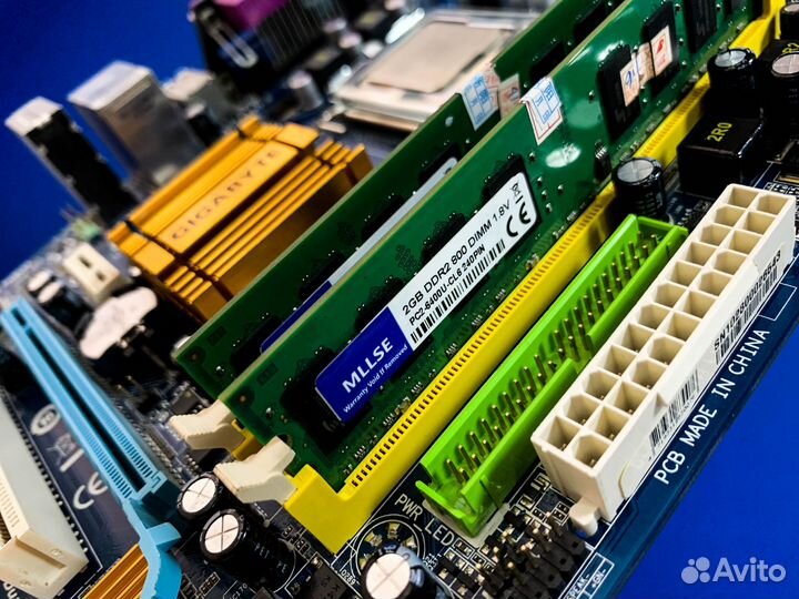 Комплект мат. плата G31M-ES2L + Q6600 + 4Gb DDR2