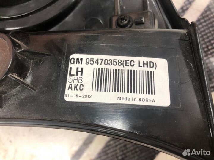 Фонарь задний левый Chevrolet Aveo T300