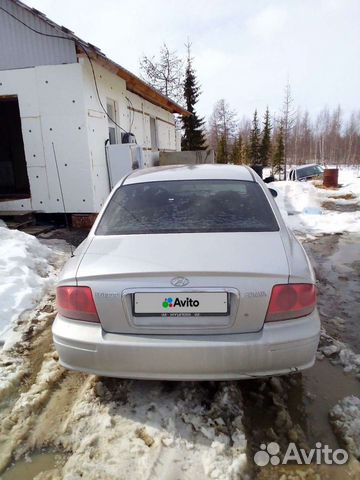 Hyundai Sonata 2.4 AT, 2004, битый, 121 000 км