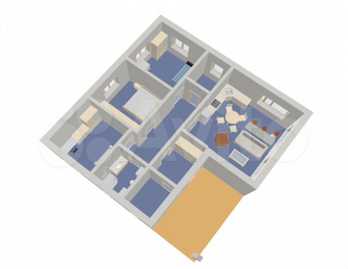 Коттедж 114 м² на участке 12 сот.