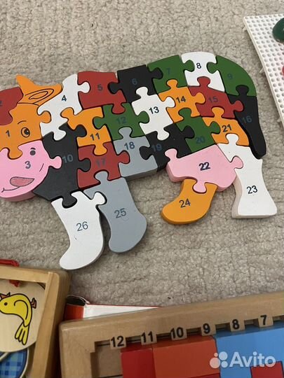 Деревянные развивающие игрушки пакетом