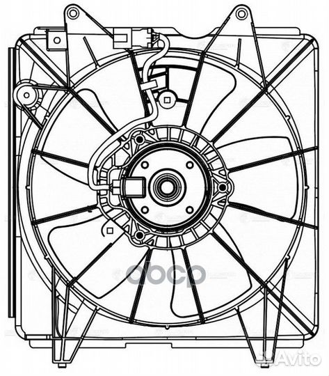 Э/вентилятор охл. для а/м Honda Civic 5D (06)