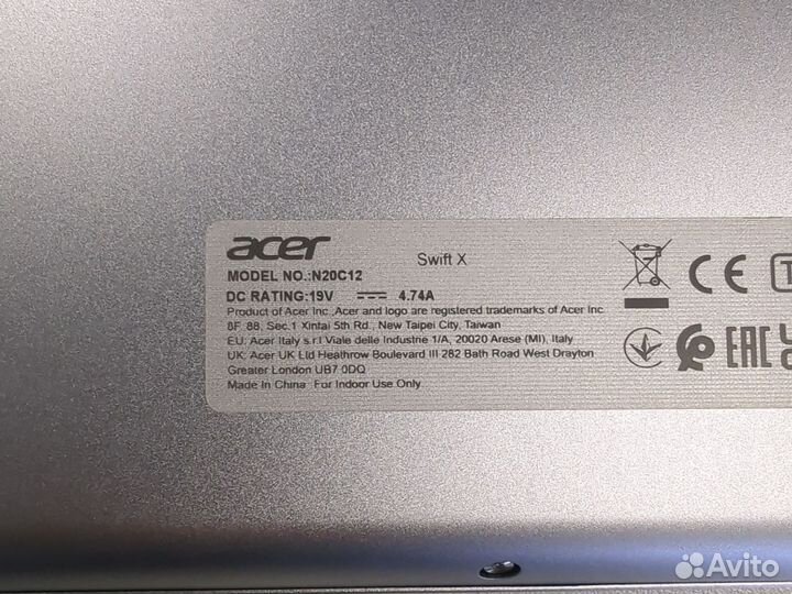 Игровой Ультрабук Acer Swift 3(R 5 5500U,Gtx 1650)