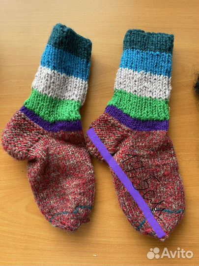 Носки вязаные детские теплые